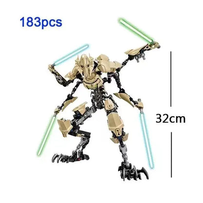 In Stock Stars Wars Action Figure General Robot Grievous With Lightsaber Hilt Combat Weapon Anime Figure Model Toy Kids Gifts