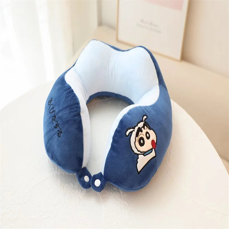 Crayon Shin Chan Plush U-shaped Pillow Kawaii Soft And Comfortable Portable Pillow Anime Cartoon Plush Neck Pillow Gifts