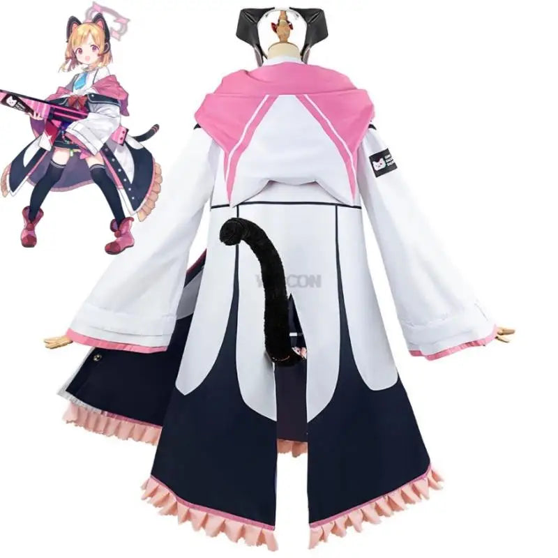 Blue Archive Saiba Momoi Cosplay Costume Set Polyester Asian Size