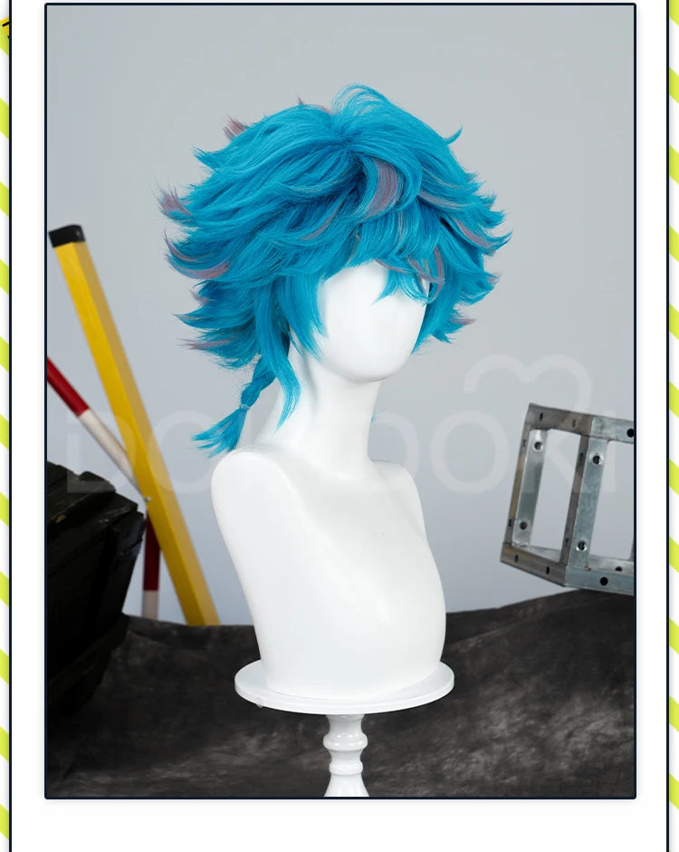 Ishaa Ekkoo Maddiee Aniviaa LeBlancc Cosplay Wig Game Anime DokiDoki Women Men Short Hair Ishaa Cosplay Free Wig Cap