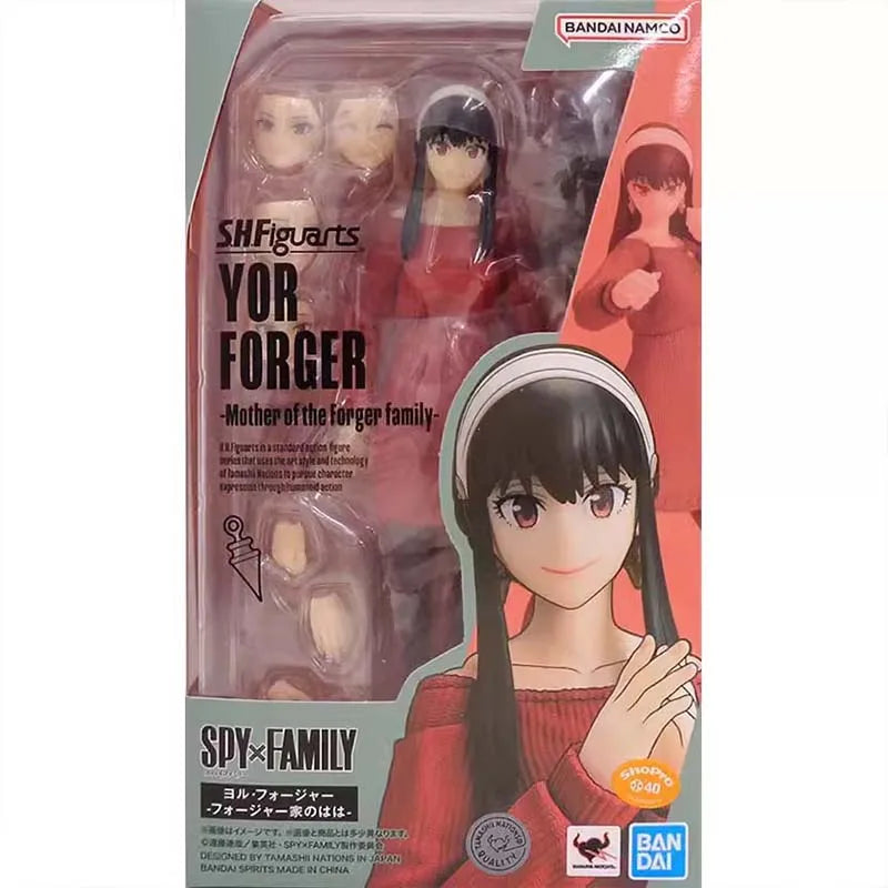 Spy Family Bandai Anime Figure Shf Anya Twilight Loid Yor Forger Thorn Princess Becky Damian High Poseability Boxed Toys Gifts