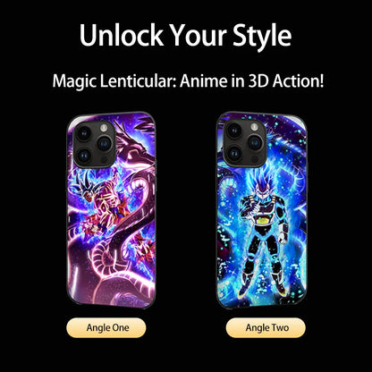 3D Lenticular Phone Cases Dragon Ball Z Goku White God Vegeta Gohan Super Saiyan 4 for Cell Phone IPHONE SAMSUNG REDMI,Etc.