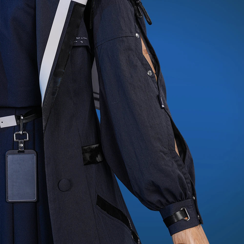 Wuthering Waves Chisa Cosplay Costume Wig Jacket Uniform Headwear Tattoo Sticker Socks Halloween Party for Women Girls Accessory