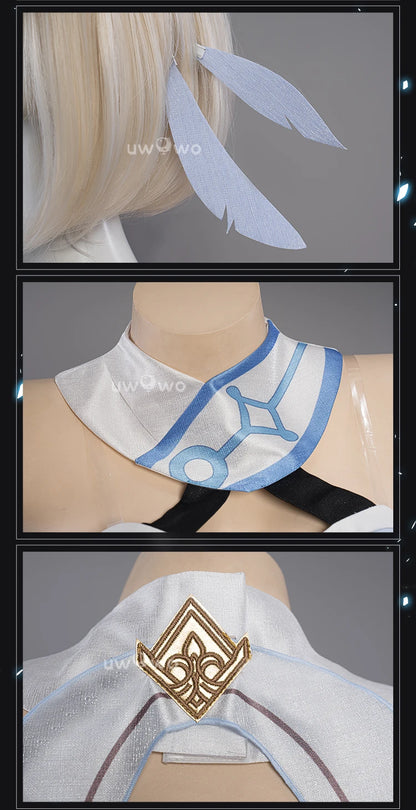 LAST BATCH UWOWO Traveler Lumine Cosplay Costume Game Genshin Impact Female Lumine Dress Full Set Oufits with Shinning Lights