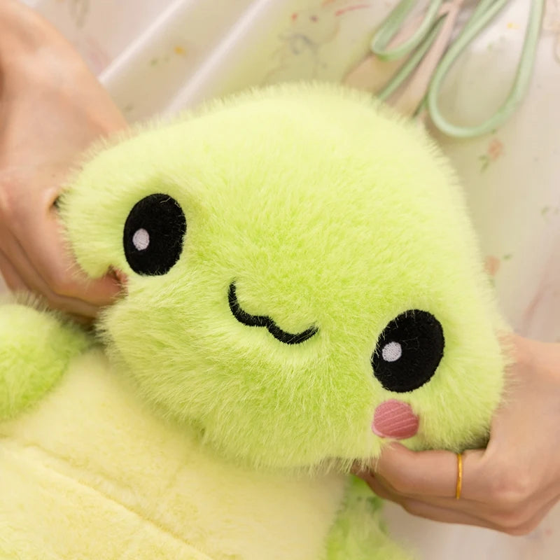 30/40cm Cute Green Turtle Plushies Hug Pillow Big Eyes Kawaii Tortoise Soft Toy Birthday Gift For Girl Friend Sleep Companion