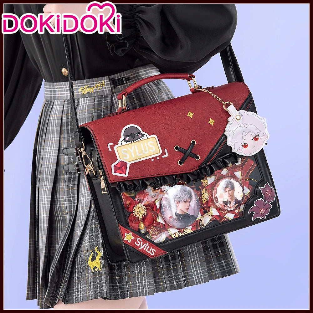 IN STOCK Sylus Cosplay Doujin Bag Game Love and Deepspace DokiDoki Sylus Itabag Red Black School Bag Cosplay Prop