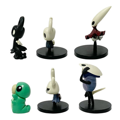 6Pcs/Set Game Hollow Knight: Silksong Figure Kawaii Q Version Little Knight Anime Figure Wasp Girl Figurine PVC Collection Toys