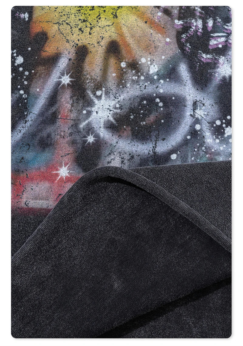 ZODF 2024 Summer 310GSM Cotton T-Shirts For Men Unisex Washed Comfortable High Street Printing T Shirt Tees HY0463