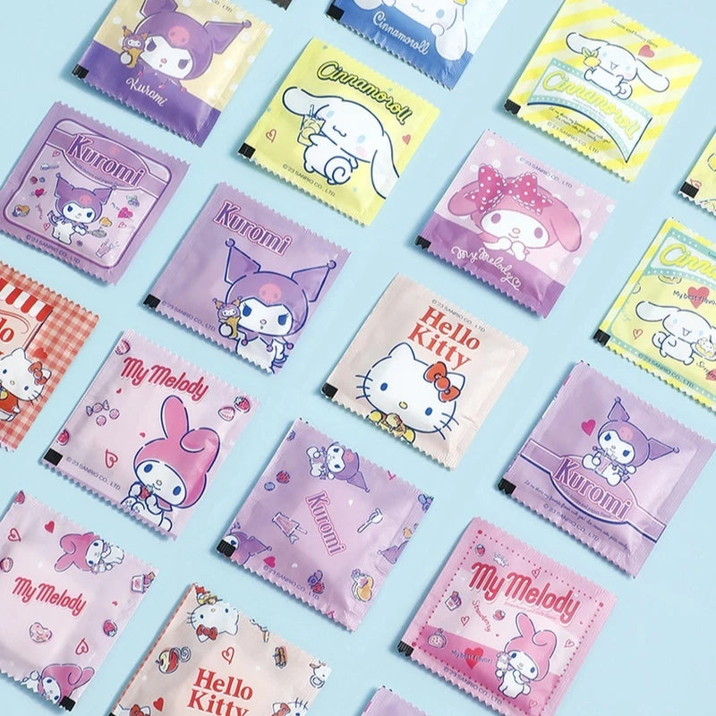 Sanrio Disposable Gloves, Single Pack, Small Bag, Household Food Grade Kitchen Cleaning, Thickened Pe Transparent Gloves