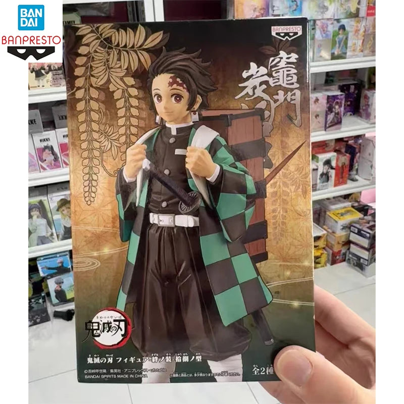 Original Banpresto In Stock Bandai Demon Slayer Tanjirou Action Figure Model Anime Action Figures Boxed Toys Gifts