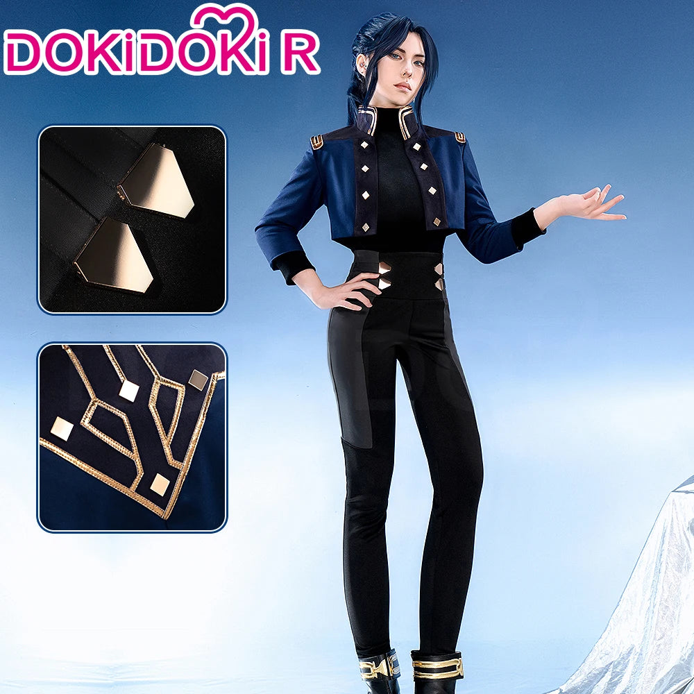 IN STOCK Caitlyn Cosplay Costume Anime Cosplay【S-3XL】DokiDoki-R Women Uniform Caitlyn Halloween Costume Plus Size