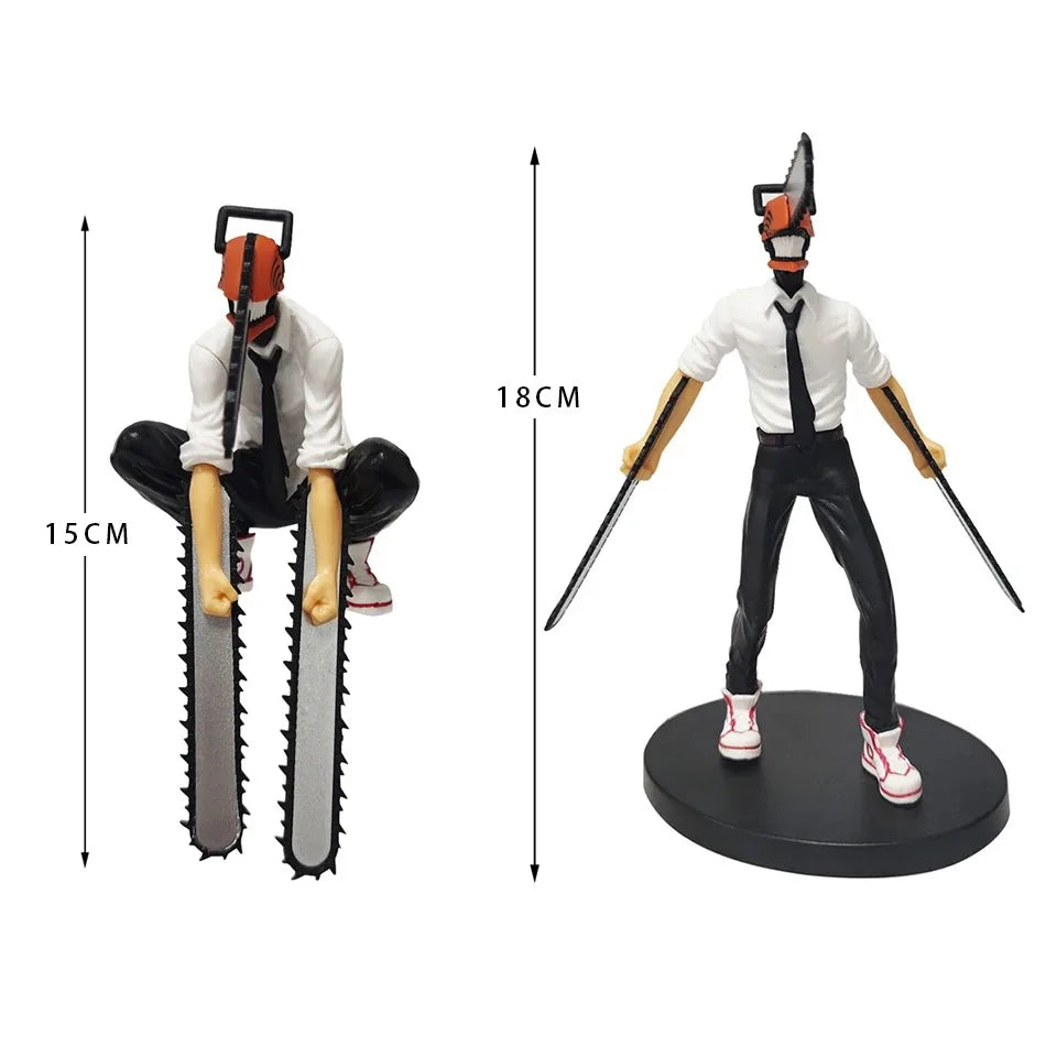 Viral Chainsaw Man Denji Collectible Figure - Car & Room Dual-Use Decoration, Poseable Doll, Christmas & New Year Holiday
