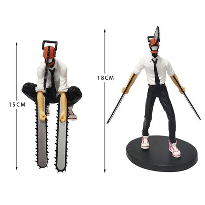 Viral Chainsaw Man Denji Collectible Figure - Car & Room Dual-Use Decoration, Poseable Doll, Christmas & New Year Holiday