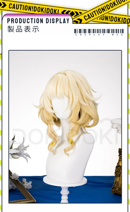 IN STOCK Aglaea Cosplay Costume Game Honkai: Star Rail DokiDoki-SR HSR Women Golden Gorgeous Dress Aglaea Halloween Wig
