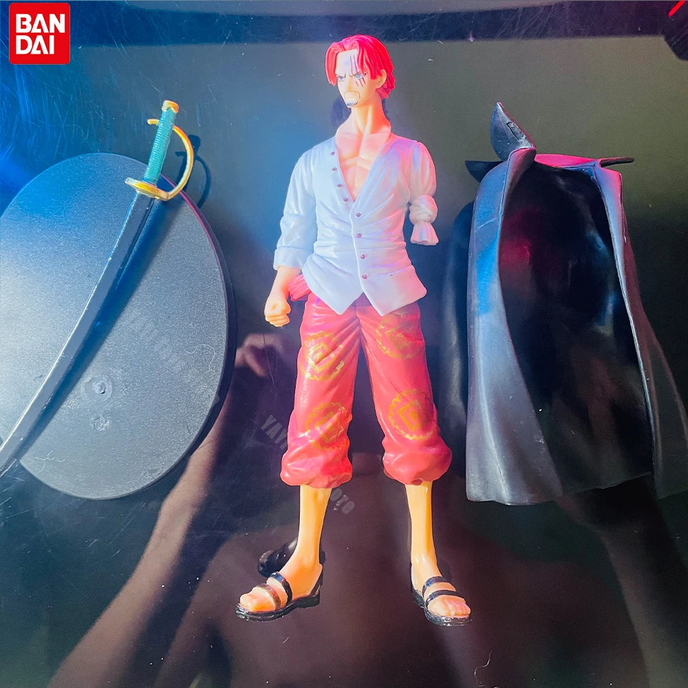 New 18cm One Piece Anime Figure Red Hair Shanks Action Figures Cartoon Figure Model PVC Doll Collection Decoration Kid Toy Gift