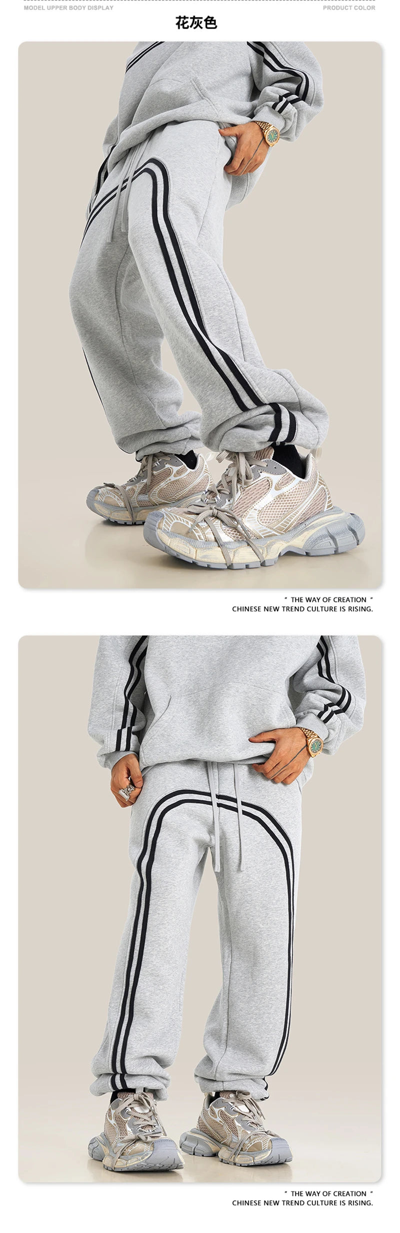 ZODF New Autumn Winter Men Fleece Sweatpants Women Unisex 332gsm Washed Ribbon Warm Joggers Pants Brand Clothes HY0877