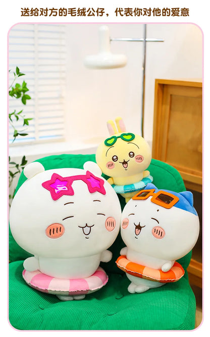 25/35/45cm Big Size Chiikawa Cartoon Anime Plush Stuffed Doll Hachiware Room Decoration Plushies Pillow Ornaments Holiday Gift