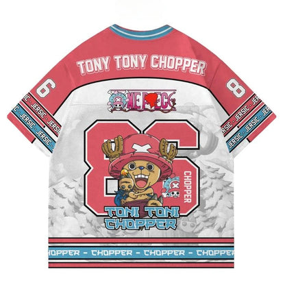 86 Jersey One Piece Tony Tony Chopper Anime Y2k Korean Baseball Hockey T-shirt Fashion Streetwear Anime Daily Unisex Tops Tees
