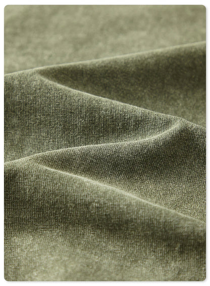 ZODF Retro 2025 Men Autumn Batik Washed T Shirt Unisex Oversized Basic Long Sleeve Solid 270gsm Cotton T-Shirts Tees HY0641