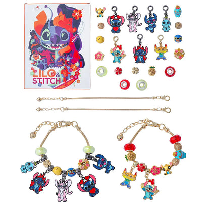 New Disney Stitch  24-Grid Christmas Countdown Calendar Blind Box - Alloy Bracelet Gift Set For Halloween & Xmas