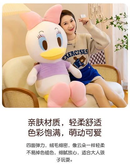 Disney Donald Duck Daisy Giant Plush Dolls Hot Toys Kawaii Soft Pillow Stuffed Animal Couple Dolls Birthday Xmas Gifts for Kids
