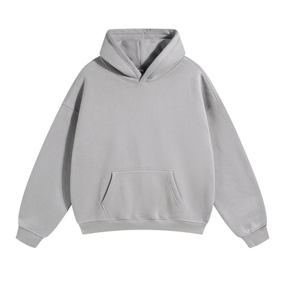 ZODF New Thick 350gsm Fleece Hooded Hoodies For Men Unisex Winter Oversized Loose Basic Solid Sweatshirts Pullovers Coats HY0631