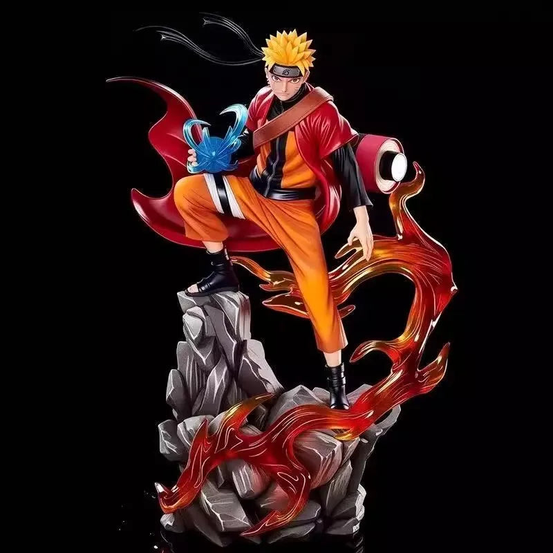 23cm Naruto Anime Figure Uzumaki Naruto Uchiha Sasuke Action Model Pvc Statue Desktop Ornament Collection Toys Gift