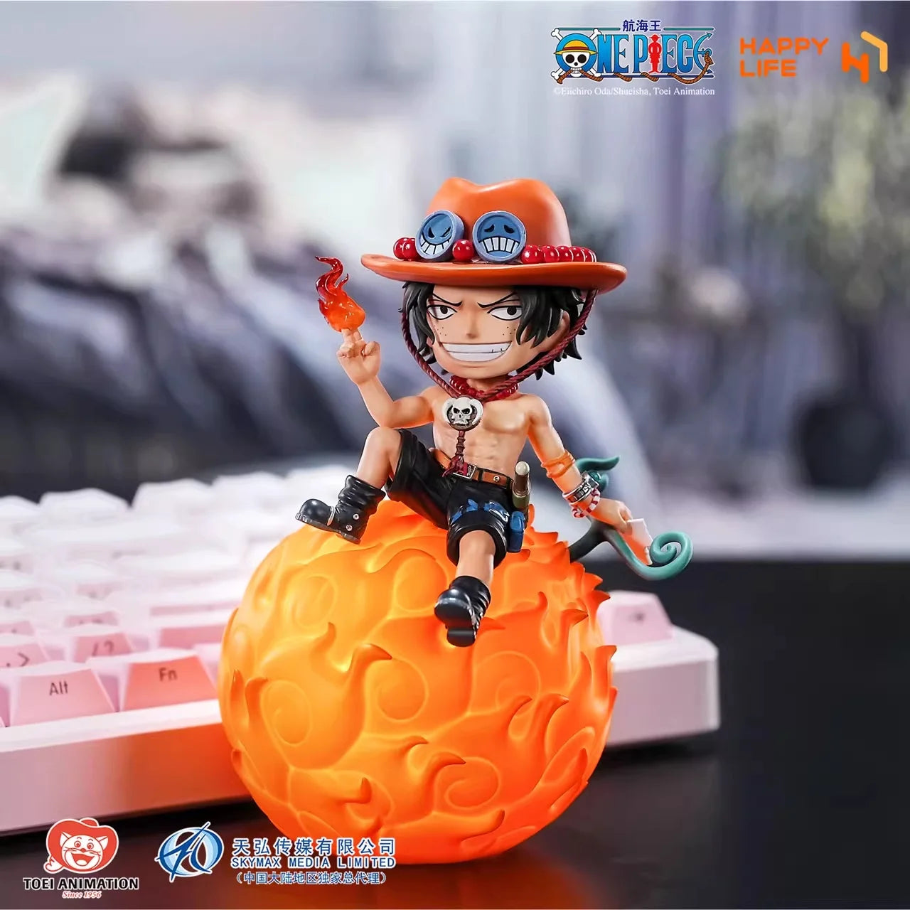 One Piece jimei Devil Fruit Serie Voice-Controlled Night Light Luffy Nico Robin Chopper Portga·D· Ace Anime Figure Desktop Model