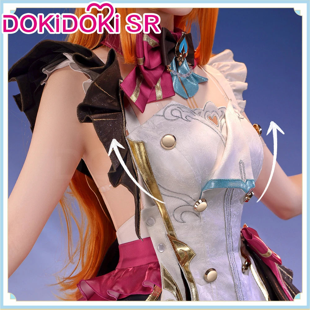 IN STOCK Escoffier Cosplay Costume Game Genshin Impact DokiDoki-SR Women Fontaine Costume Escoffier Cosplay Tail Wig
