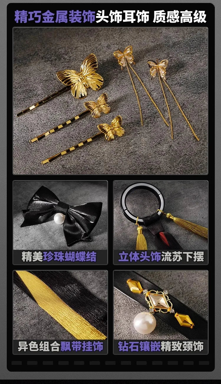 Zenless Zone Zero Evelyn Chevalier Cosplay Costume Wig Uniform Jacket Headwear Earrings Stars of Lyra Halloween Party Women Prop