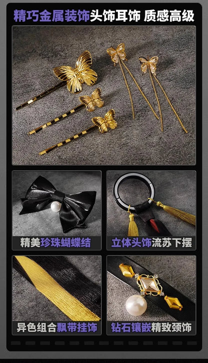 Zenless Zone Zero Evelyn Chevalier Cosplay Costume Wig Uniform Jacket Headwear Earrings Stars of Lyra Halloween Party Women Prop