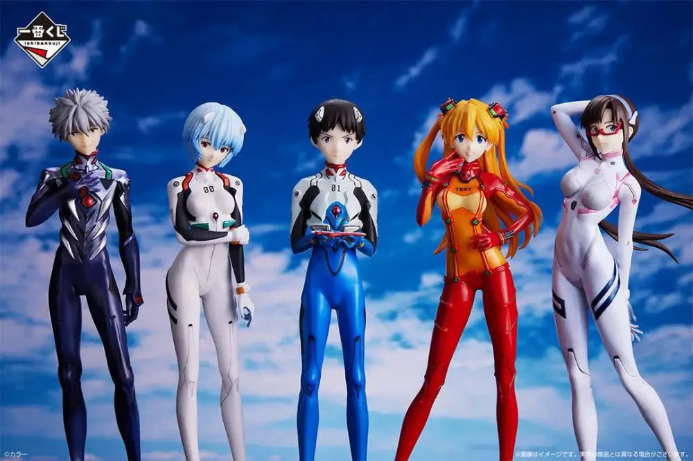 Bandai In Stock Original Ichiban Kuji Eva01 Makinami Ikari Shinji Nagisa Kaworu Asuka Rei Ayanami Figure Anime Evangelion Model
