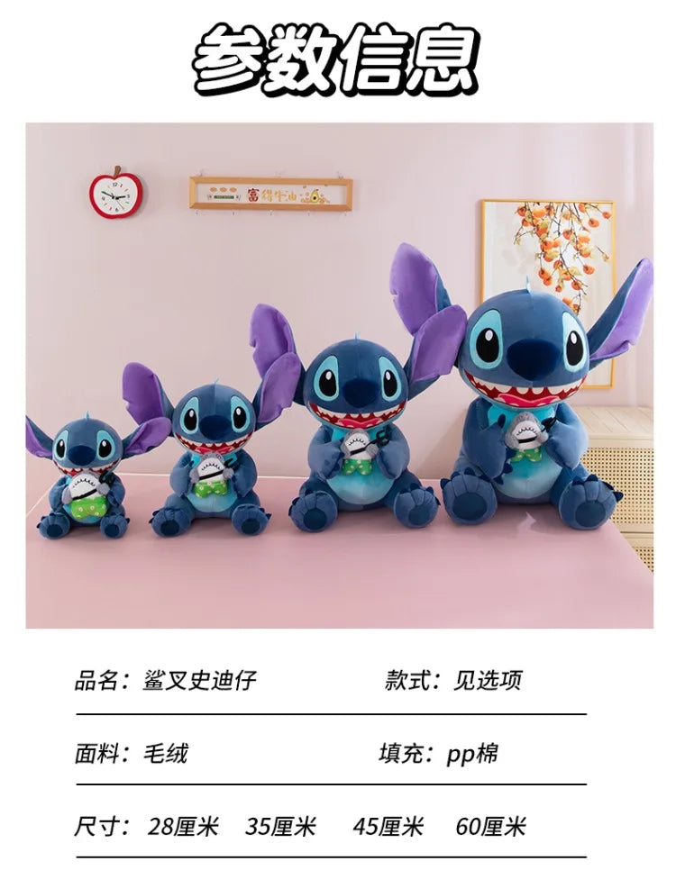 35/45/60cm Big Size Stitch Disney Anime Plush Stuffed Doll Kawaii Room Decorated with Plushies Pillow Ornaments Holiday Gifts