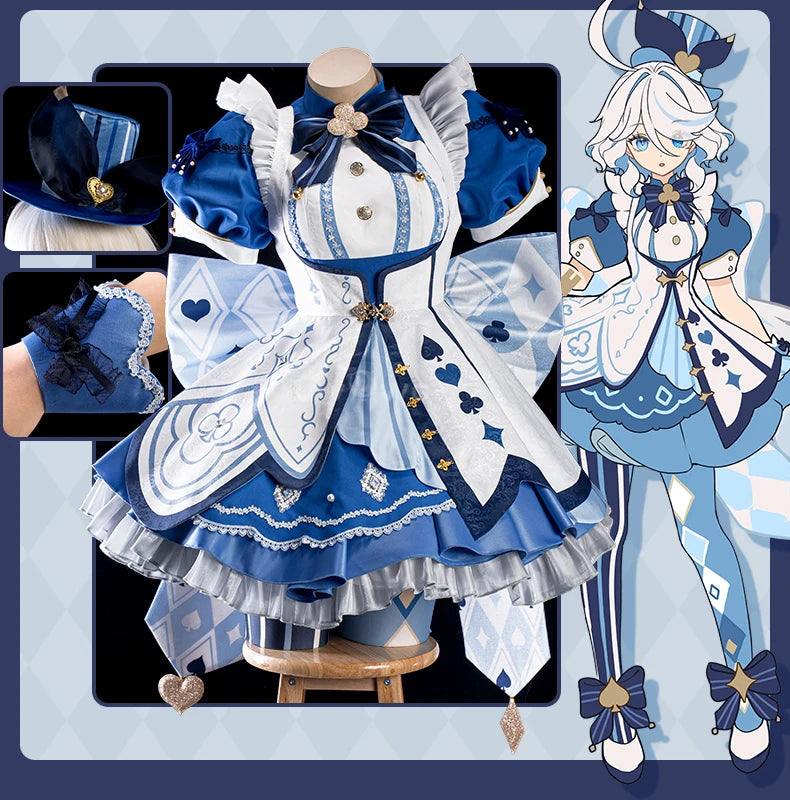 LAST BATCH UWOWO Furina Cosplay Game Genshin Impact Fanart Furina Wonderland Cosplay Costume Halloween Costume