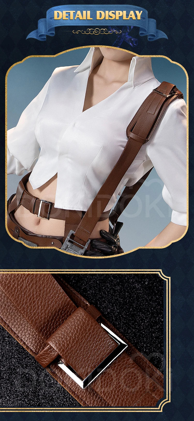 IN STOCK Lady Cosplay Costume Game【S-2XL】DokiDoki-R Women White Suit Halloween Cosplay Lady Costume Plus Size