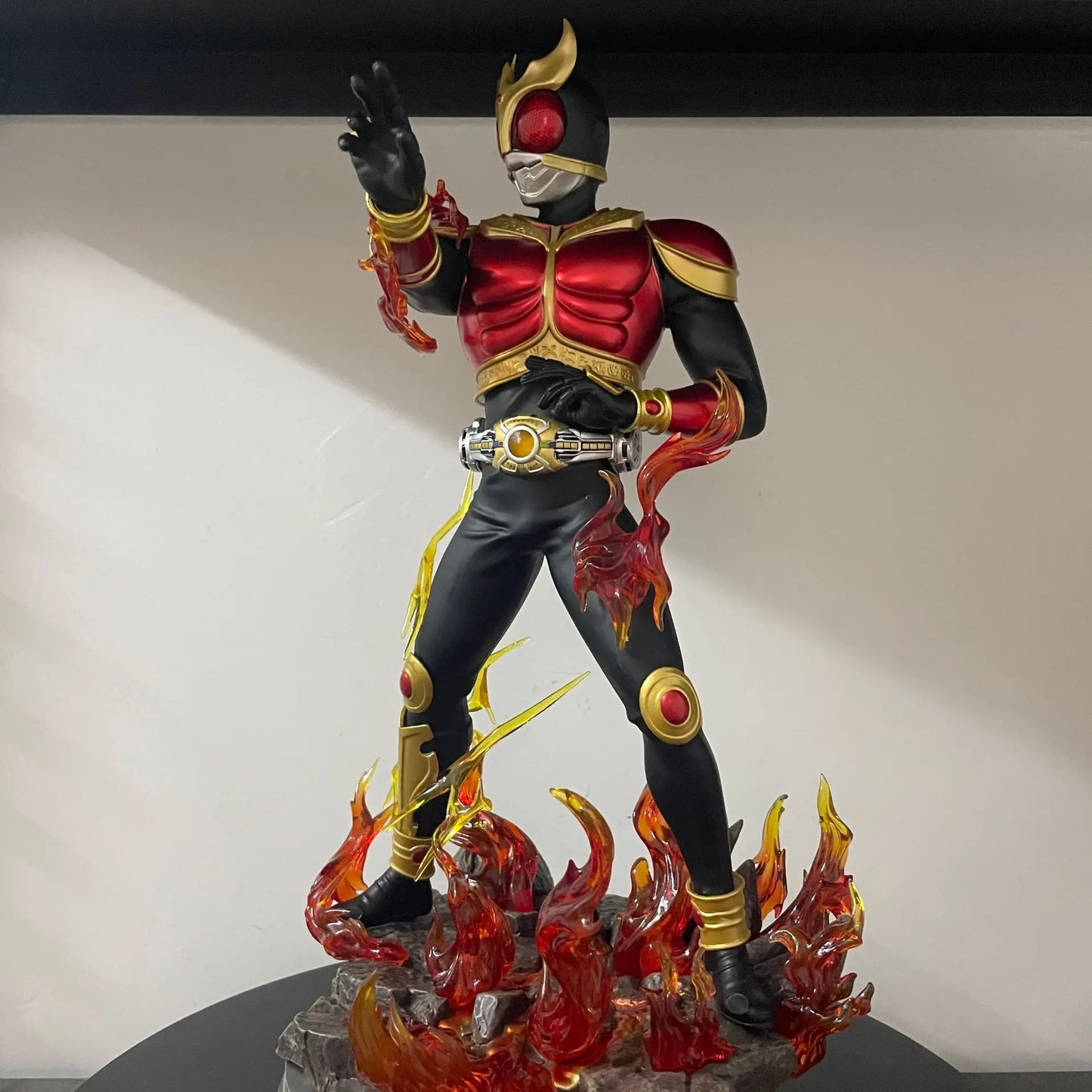 38cm Masked Rider Kuuga Rising Dragon Form Anime Figure Kamen Rider Figurine Collection Statue Model Ornament Room Desk Toy Gift