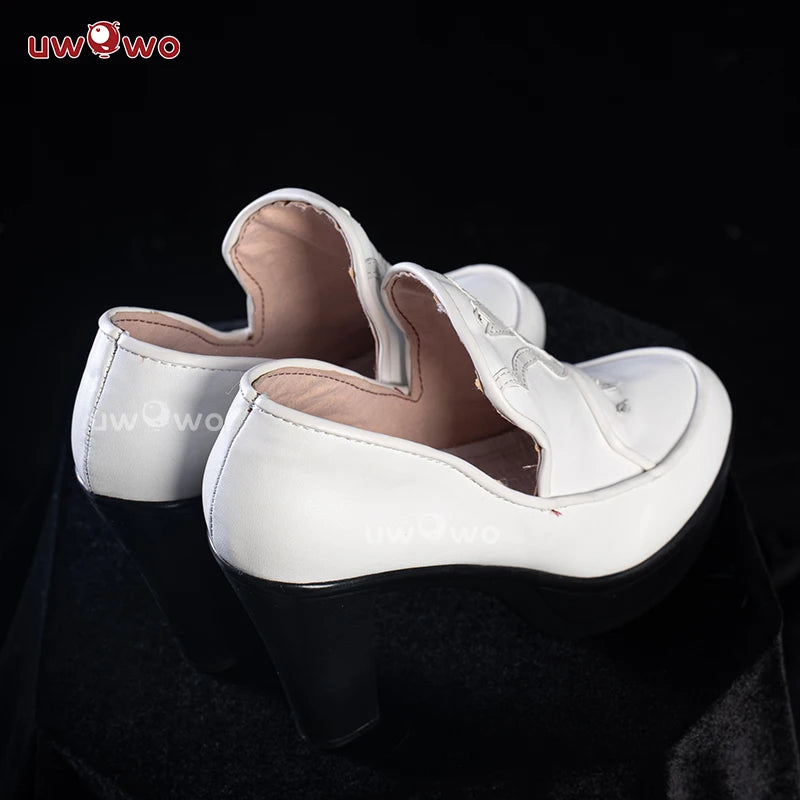 UWOWO 2B Shoes Game 2B Catgirl Namjatownn Collab White Cosplay Shoes Halloween Shoes