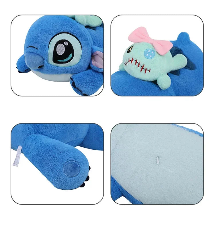 40-100cm Disney Lilo and Stitch Plush Stuffed Toys Cartoon Anime Plushie Lying Stich Doll Soft Pillow Xmas Birthday Gift for Kid