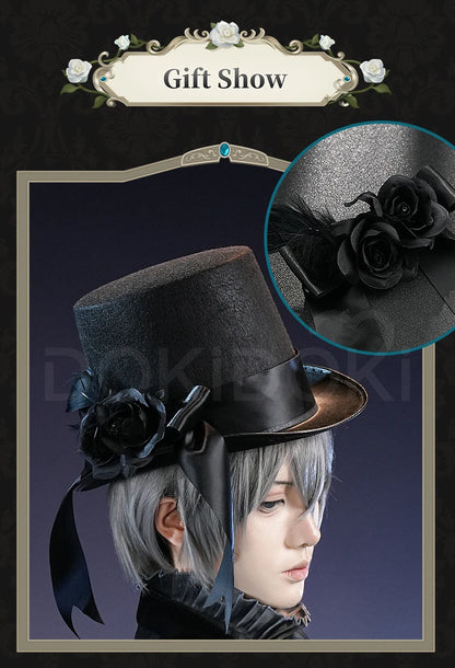 IN STOCK Ciel Phantomhive Cosplay Costume Anime DokiDoki-SR Ciel Black Rose Costume Men Cosplay Halloween