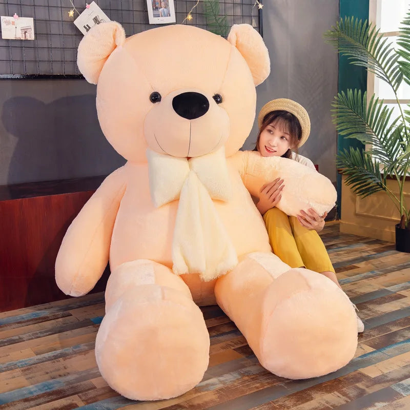 160Cm Big sweater bow tie Plush Toy Teddy Bear Giant Stuffed Animals Birthday Anniversary Gift Soft Sleeping Pillow Grilfriend