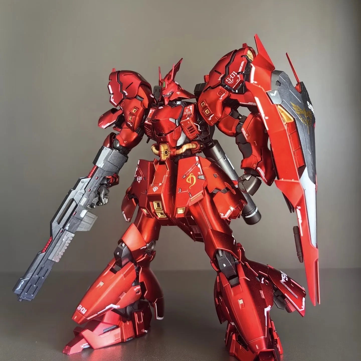 SIHAI Model SAZABI RG 1/144 MSN-04 Electroplate Version Assembly Model Kit Toys Action Figures Robot Plastic Model Kits Gift