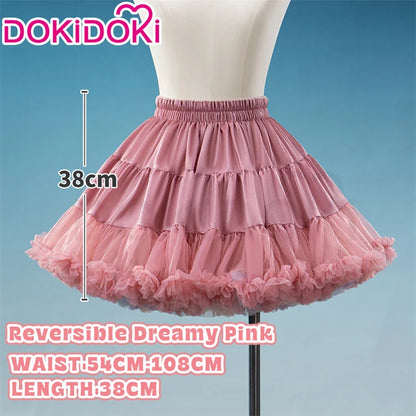 IN STOCK Underskirt Petticoats Bustle Cosplay Props DokiDoki Halloween Skirt Dress Petticoats Long Short White Black Bustle