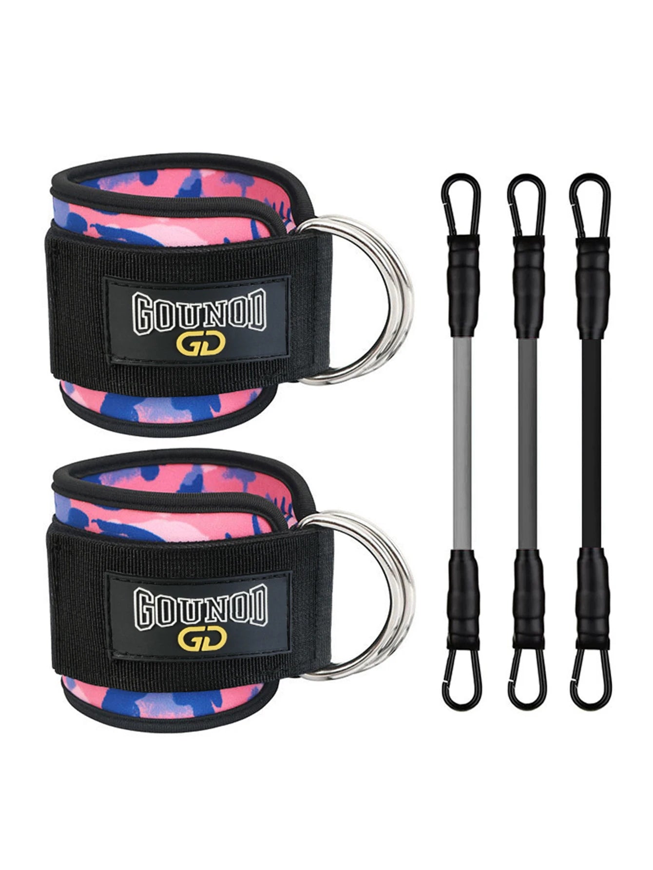Fitness Ankle Band Padded Double D-Ring Adjustable Weight Leg Training Support 1pc/2pc/3pc