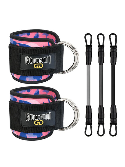 Fitness Ankle Band Padded Double D-Ring Adjustable Weight Leg Training Support 1pc/2pc/3pc