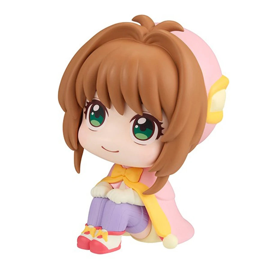 10cm Card Captor Sakura Anime Figure Look Up Kinomoto Sakura Action Figure Q Version Cerberus Figurine PVC Collection Model Toys