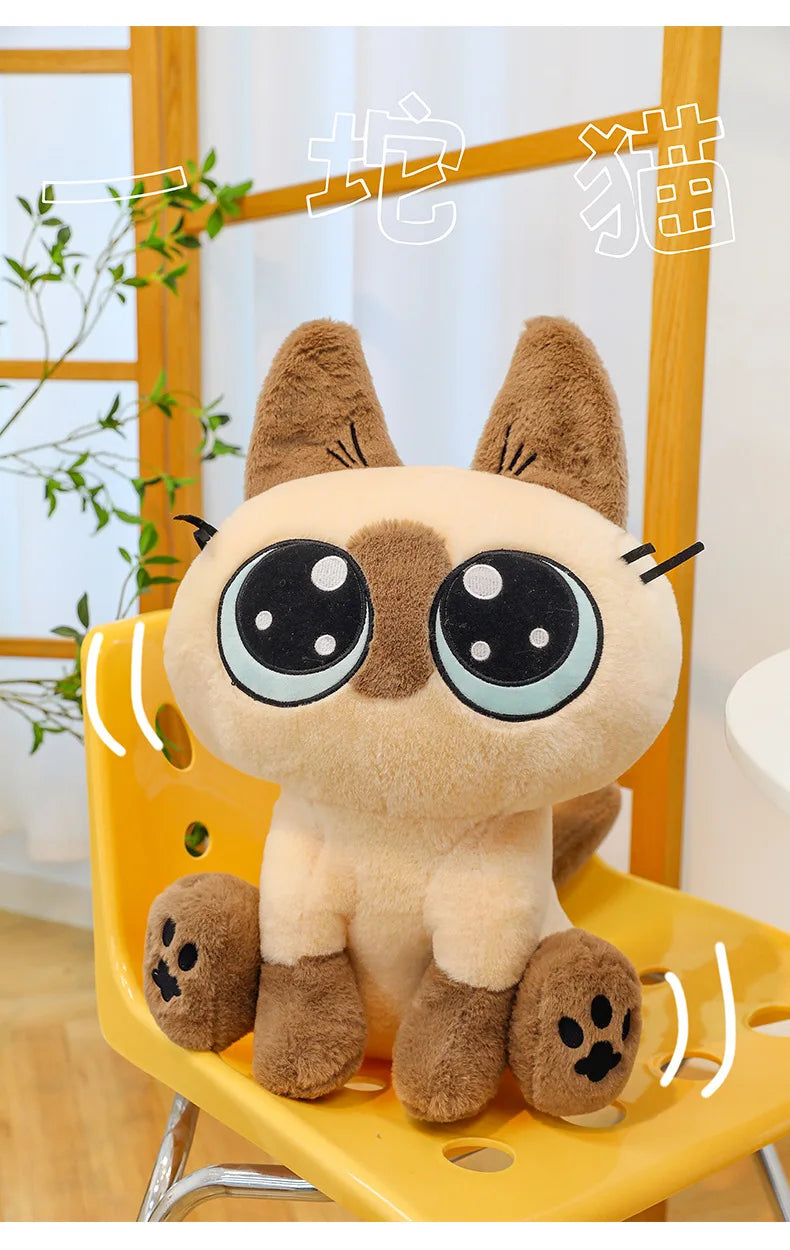30-50cm Siamese Cat Animals Stuffed Doll Super Soft Home Office Decor High Quality Rabbit Toys Girls Boys Christmas Presents