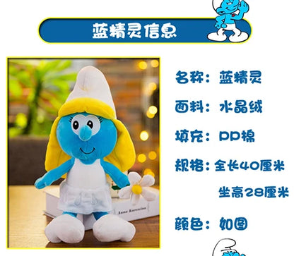 New 40cm Cartoon Character Creative Smurf Cute Plush Toy Kawaii Doll Children’s Soothing Toy Birthday Gift Christmas Gift
