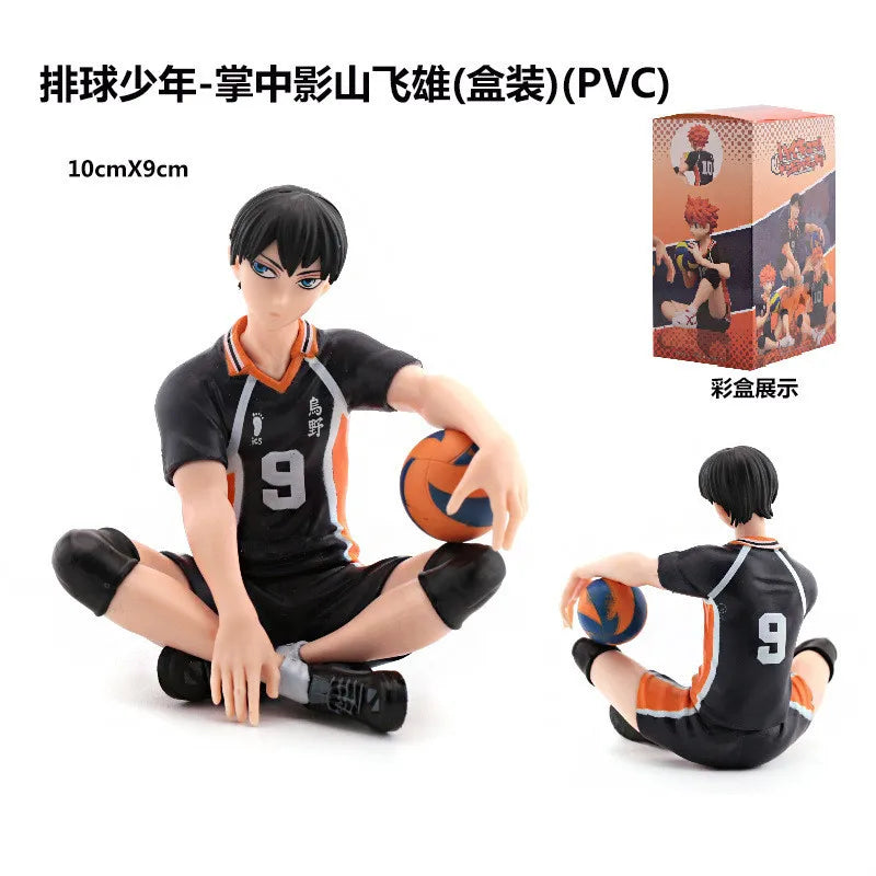 12CM Anime Haikyuu Figure Shoyo Hinata Model Toy Kozume Kenma Action Figure Noodle Stopper Tobio Kageyama Collection Toy Boxed