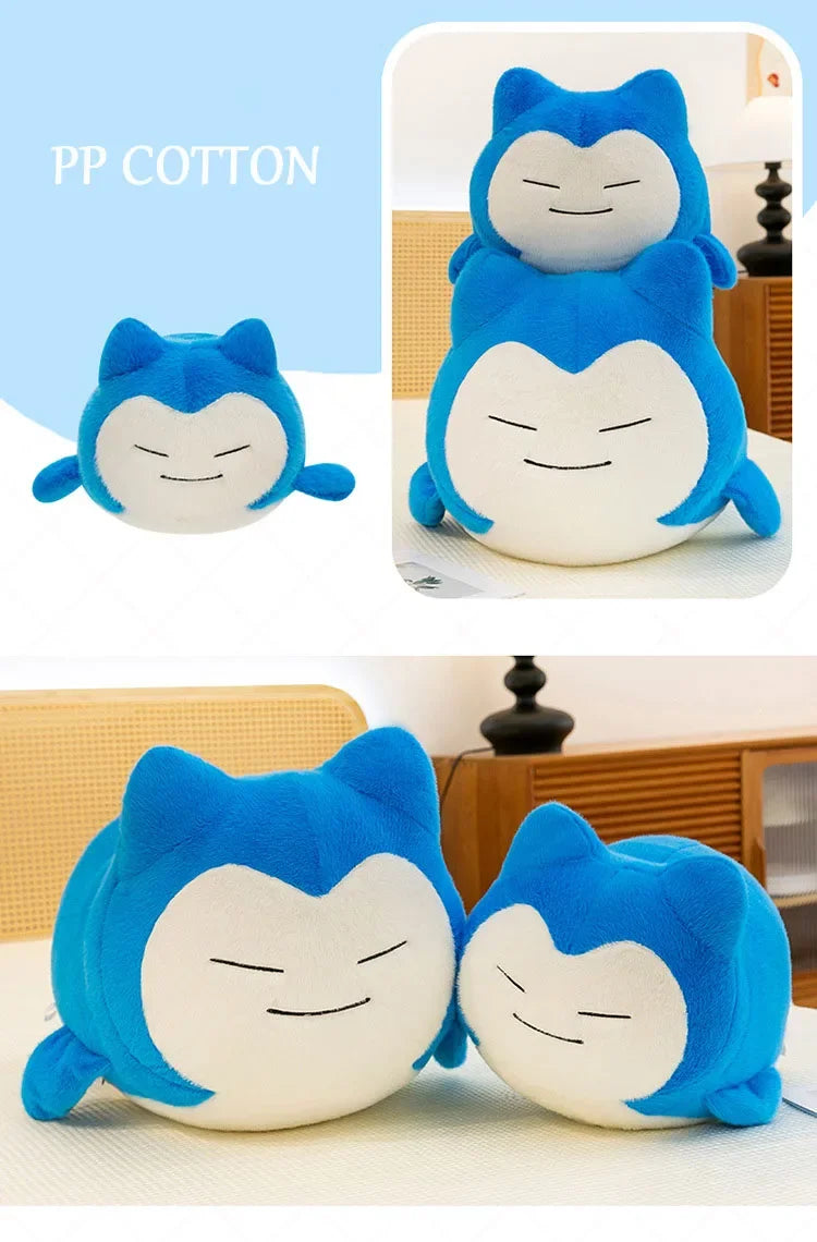 30-65cm Pokemo Snorlax Plush Toy Pillow Cute  Anime Cartoon Snorlax Doll Huge Cushion Sleep Pillow for Kids Birthday Xmas Gift