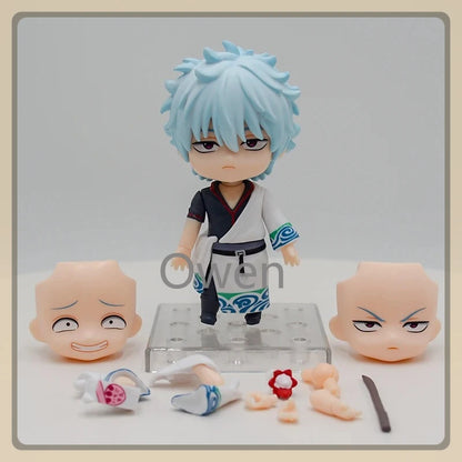 Anime Sakata Gintok Figures GINTAMA Kagura Figurines Q Version Shimura Shinpachi Figure PVC Birthday Collection model Toys Gifts